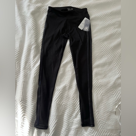 SPLENDID Studio black leggings brand new with tags women pants soft side design - Picture 1 of 7